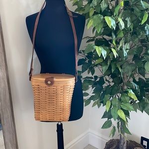 Vintage 2001 Longaberger Large Saddlebrook Purse Basket